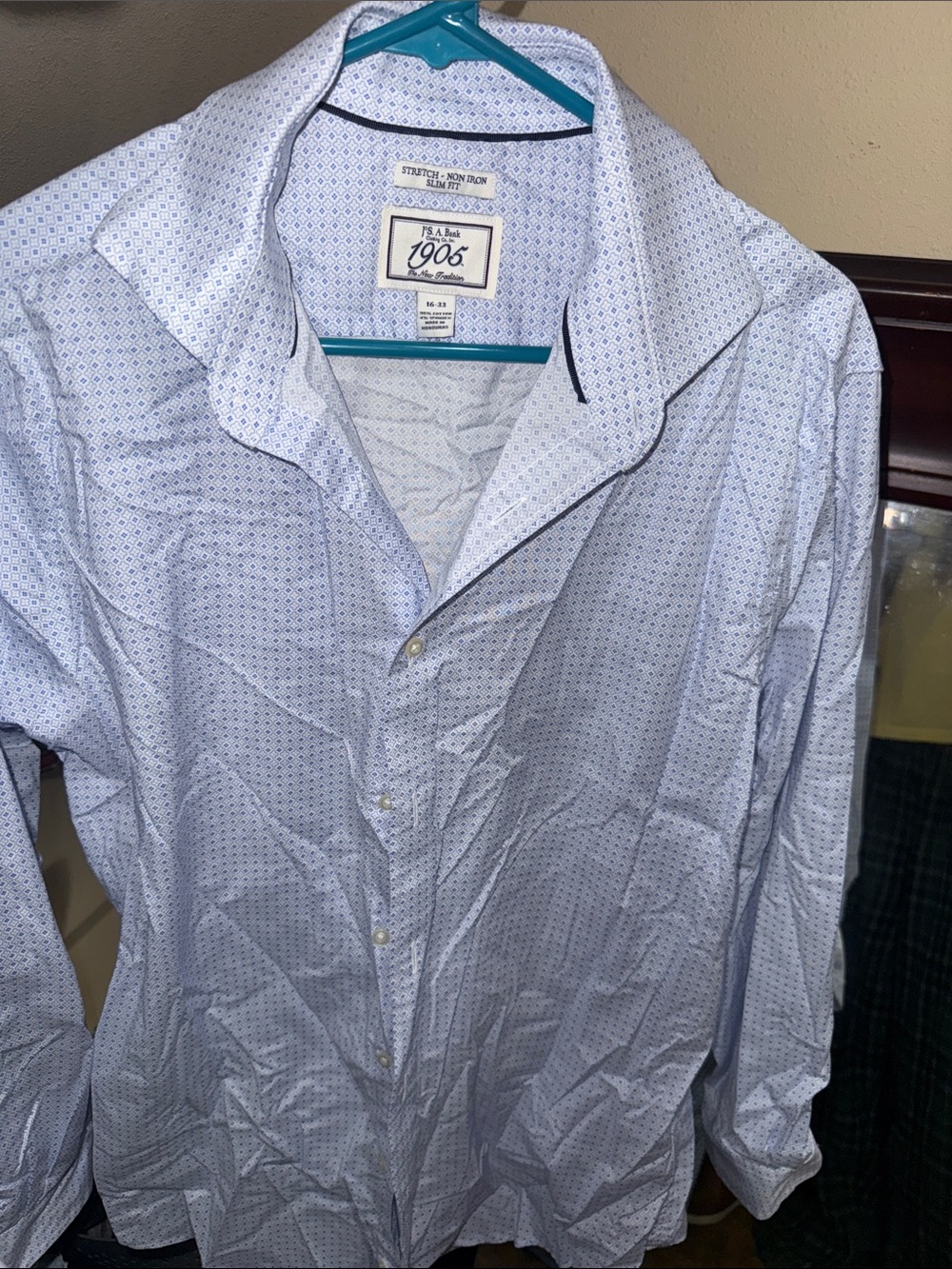 Jos. A. Bank Light Blue Micro-Pattern Dress Shirt